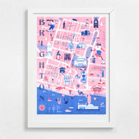 Image 1 of Brighton Map riso print 