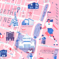 Image 4 of Brighton Map riso print 