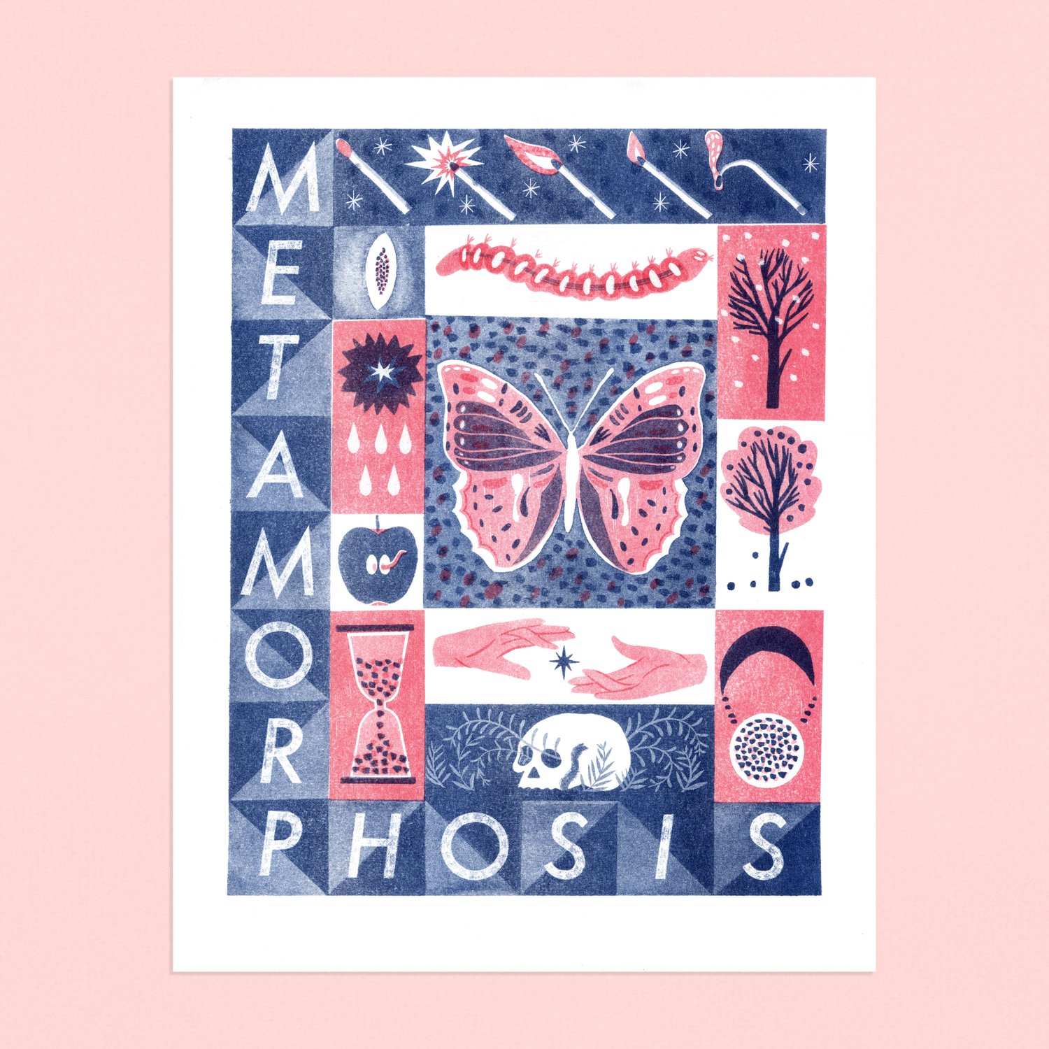 Image of Metamorphosis riso print 