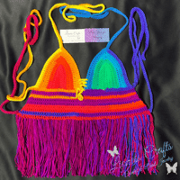 Image 1 of Custom Tied Back Fringe Top