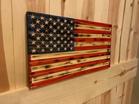 Carved Armeican Flag