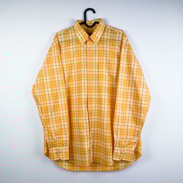 Image of Chemise Burberry « Orange Nova Check » Vintage