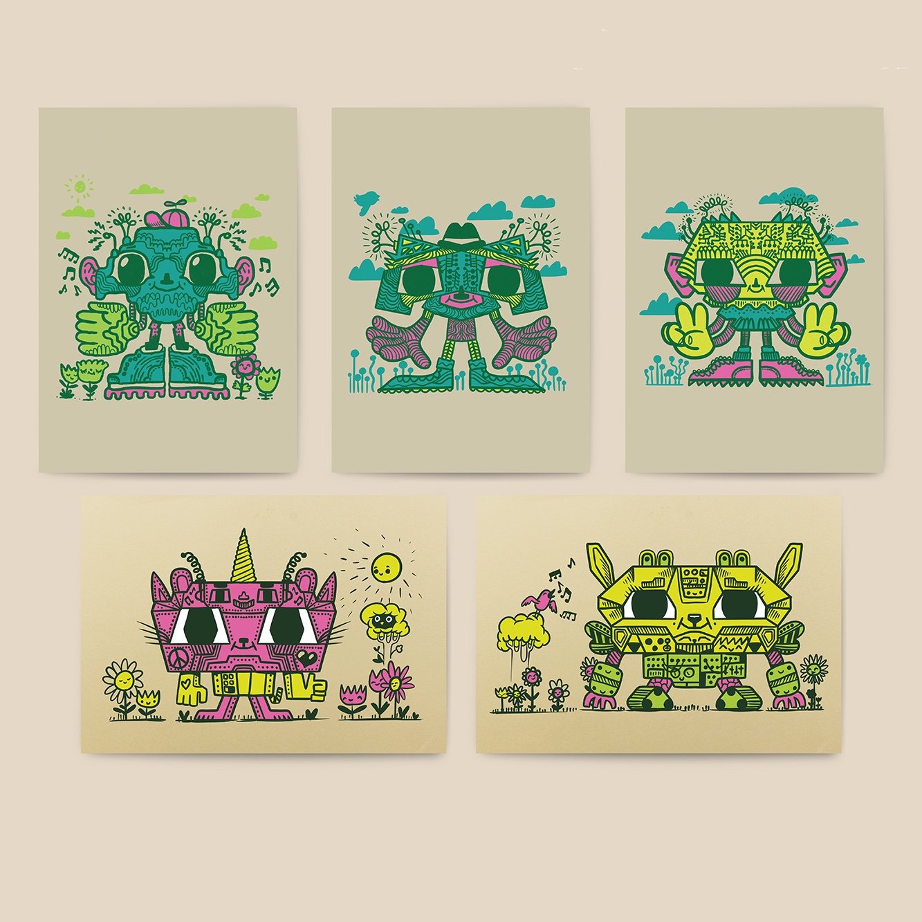 Image of Robot Postcards