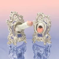 Image 4 of Rococo Gloryhole Bookends with 22kt Gold (Pair)