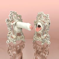 Image 5 of Rococo Gloryhole Bookends with 22kt Gold (Pair)