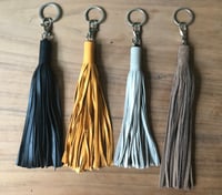 Image 1 of Leather Tassle Key Chain 