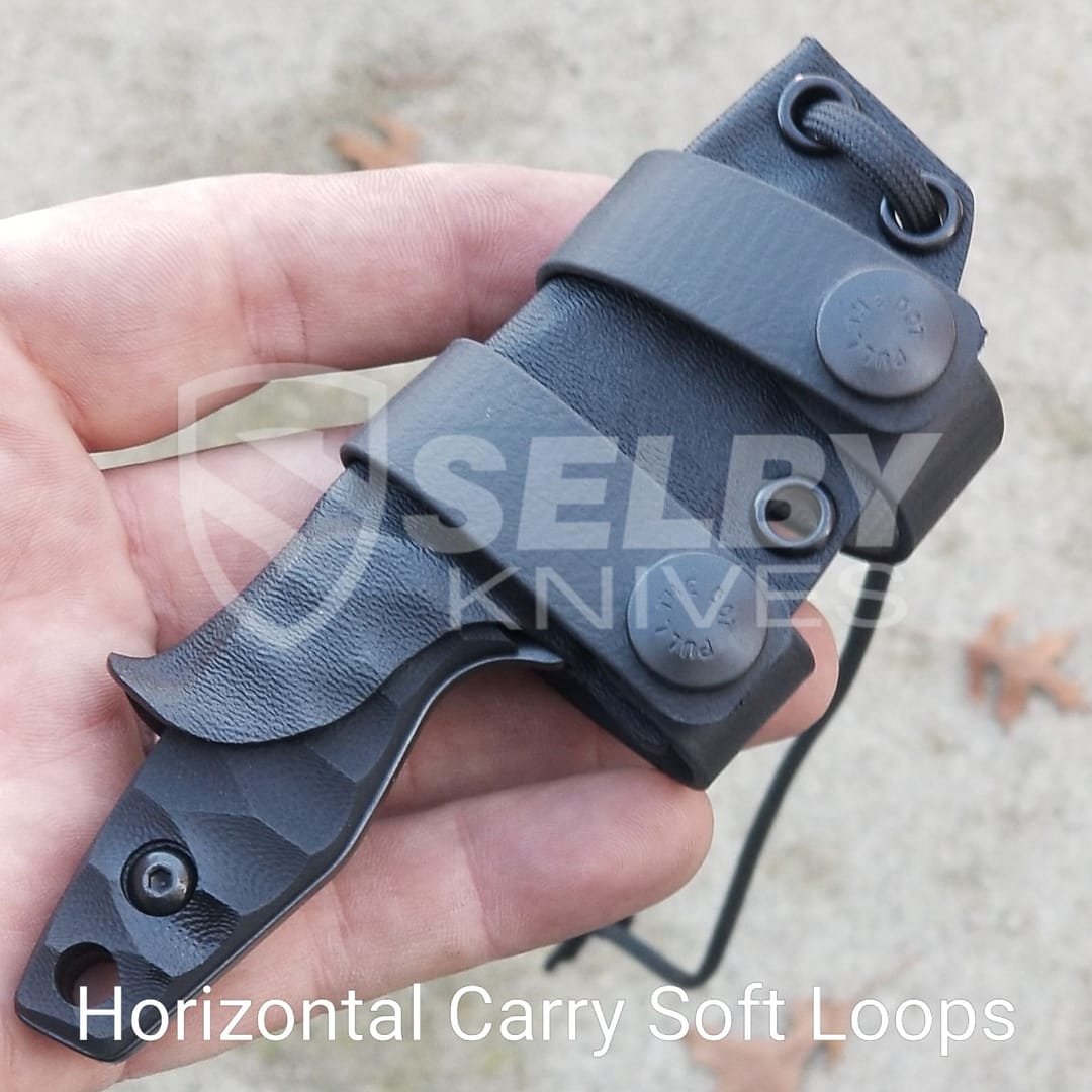 Fixed blade clearance with horizontal sheath