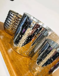Image 4 of Large Silver Embossed 3 wick candle
