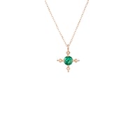 Image 1 of Ella Cross Emerald Necklace