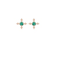 Image 1 of Ella Cross Emerald Earring