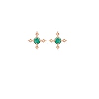 Image 2 of Ella Cross Emerald Earring