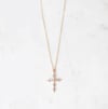 Pink Antique Cross Necklace
