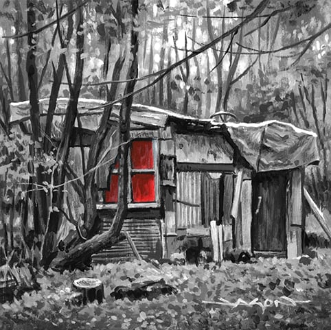 "Voorhees Shack" - 5" x 5" gicleé