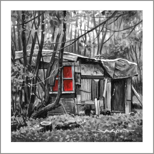 "Voorhees Shack" - 5" x 5" gicleé