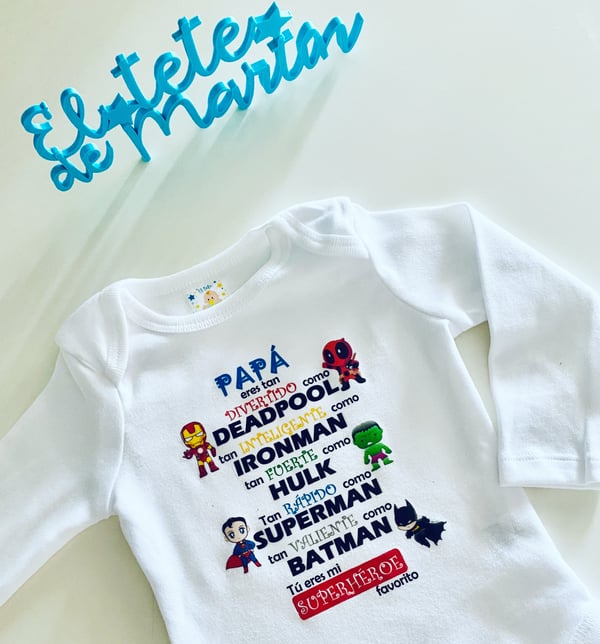 Image of Body/camiseta papá superhéroe favorito 