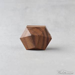 Image of Unique rotating wooden ring box - small ring display box by Woodstorming 