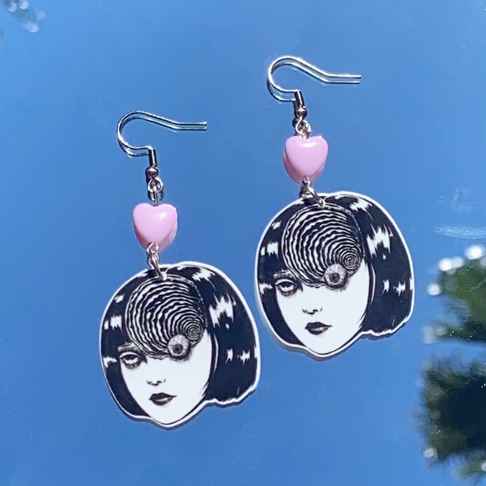 Image of Uzumaki heart earrings