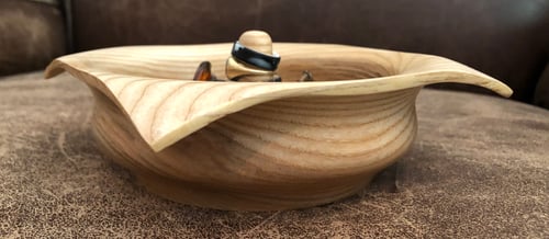 Image of Maple with rosewood jewelry and knick knack bowl (squared/winged)