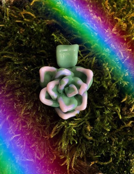 Image of Glass Succulent Pendant 