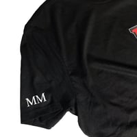 Image 2 of Trap Right Chest Logo T shirt Black, Red , & White 