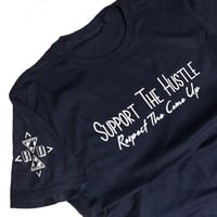 Support The Hustle T Shirt Navy