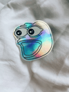 Holographic Poggers Sticker