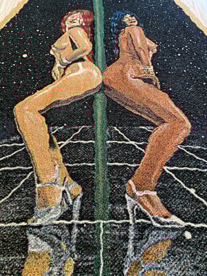 Image of 'Unity Under The Shadow of The Black Rose' woven blanket PREORDER