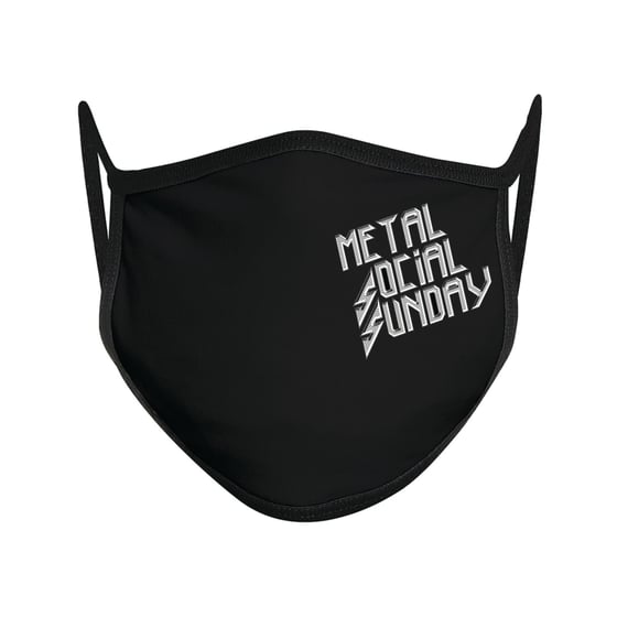 Image of OFFICIAL "METAL SOCIAL SUNDAY" BLACK FACE MASK