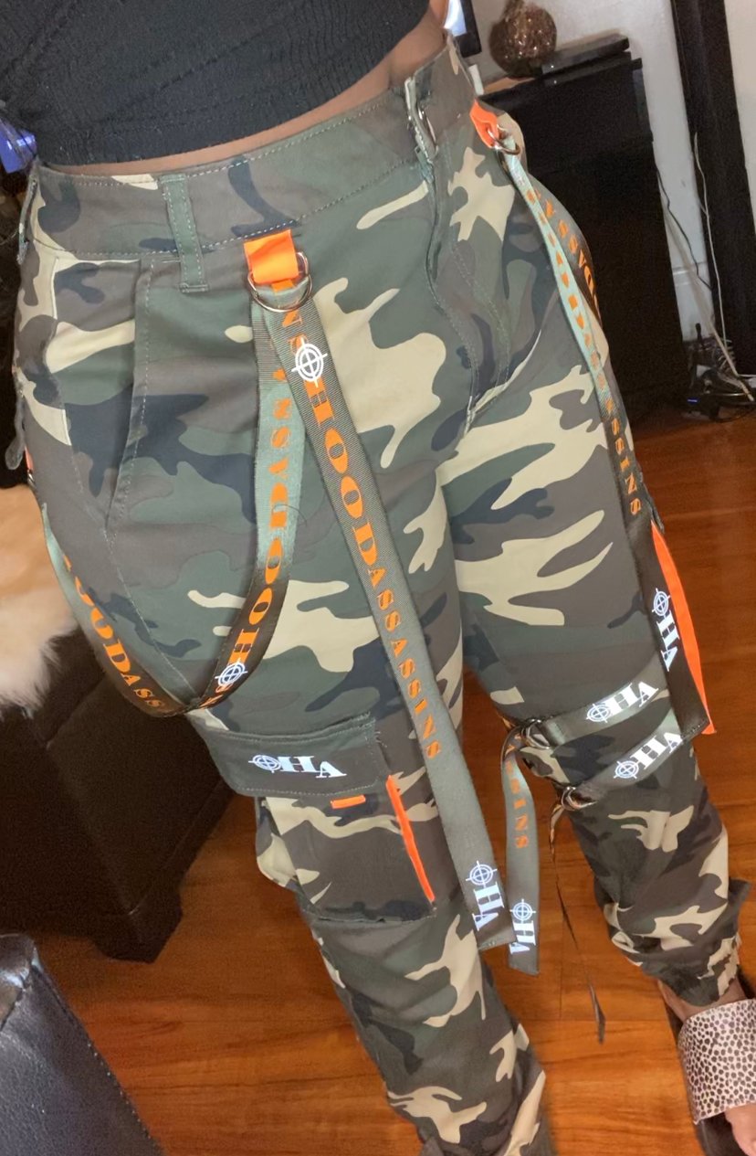 orange army trousers