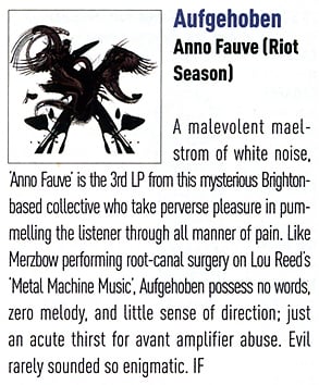 AUFGEHOBEN 'Anno Fauve' CD