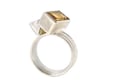 Imperial topaz ring. Sterling silver 