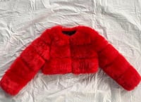 Image 2 of Cropped Faux Fur Coat