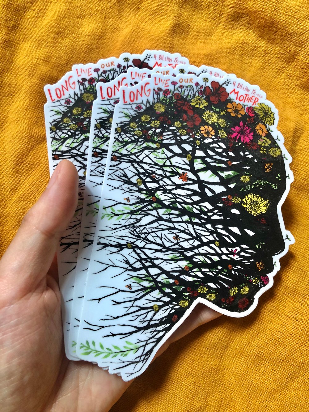 Image of Long Live Our Four Billion Year Old Mother Stickers (Pack of 3)