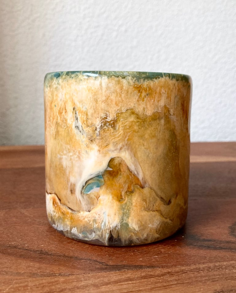 Pot Orange/Vert/Blanc