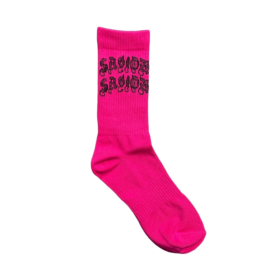 Image of Savior Socks- Hot Pink 
