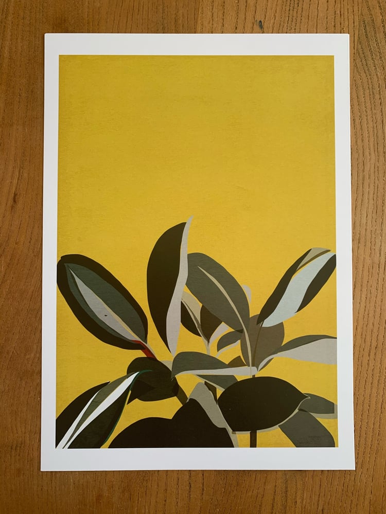 Image of Yellow Plant Print