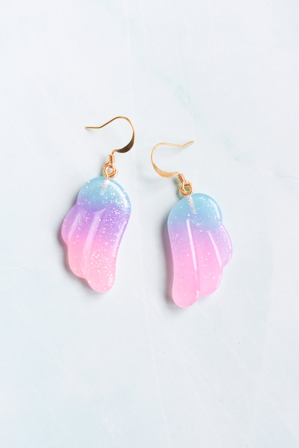 Image of Pastel Wings Hook Earrings