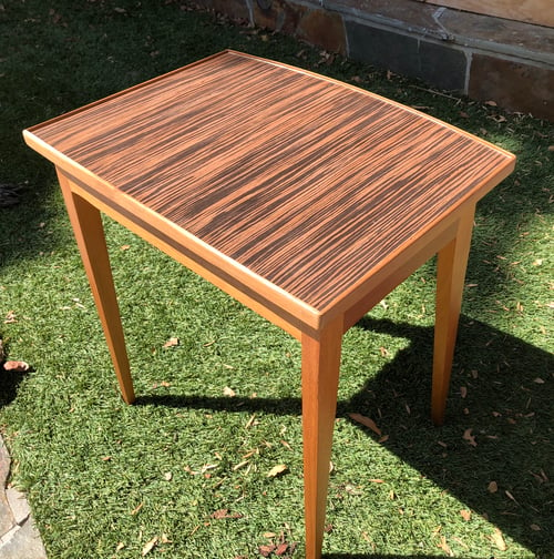 Image of The rescued table that went all zebra!