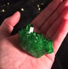 Aura quartz crystal - apple green