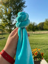 True Turquoise Velvet Knot