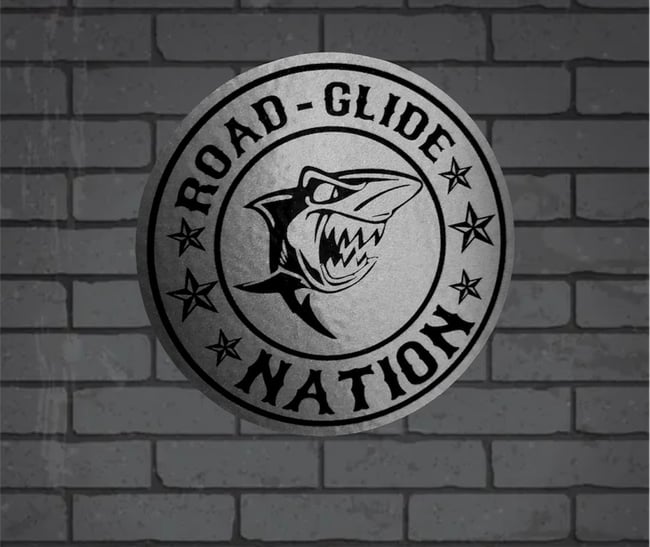 Road Glide Nation Silver Sticker 