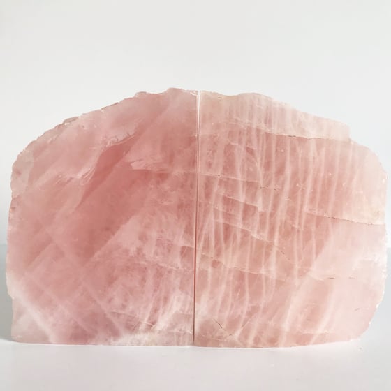 Image of Rose quartz Bookends no.70