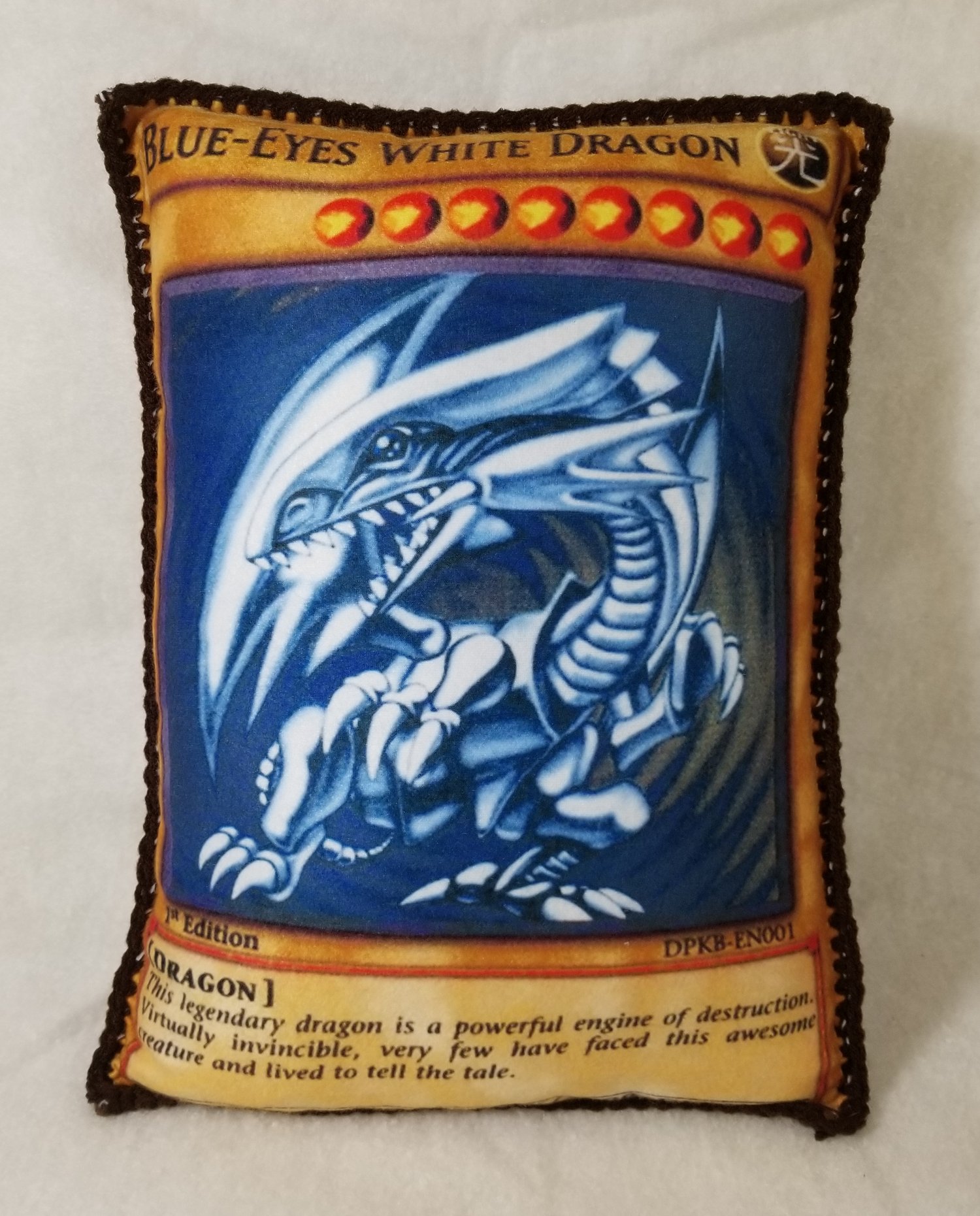 Blue-Eyes White Dragon Card Pillow