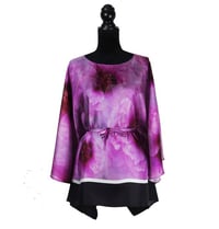 Image 3 of Silk Twill Top "Mauve Peony"