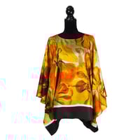 Image 2 of Silk Twill Top "Sunset Nasturtium"