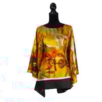 Image 3 of Silk Twill Top "Sunset Nasturtium"