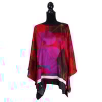 Image 2 of Silk Twill Top "Midnight Nasturtium" 