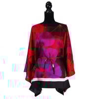Image 3 of Silk Twill Top "Midnight Nasturtium" 