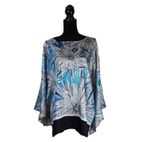 Image 2 of Silk Twill Top "Cactus Dahlia"