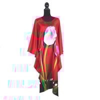 Image 1 of Silk Twill Kaftan "Pink Tulip"